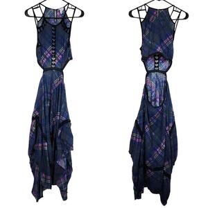 Free People FP ONE Glasgow Asymmetrical Plaid Dress